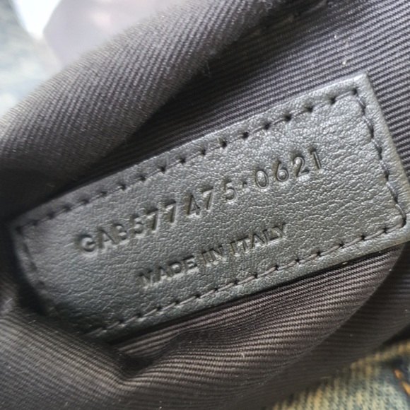 🆕 YSL Acid Denim Puffer Bag NEW 100% Authentic Yves Saint Laurent  Med NWT NEW - Picture 5 of 9